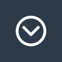 Line art arrow icon, used for direction. vector