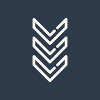 Line art arrow icon, used for direction. vector