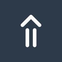 Line art arrow icon, used for direction. vector