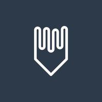 Line art arrow icon, used for direction. vector