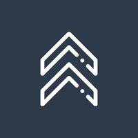 Line art arrow icon, used for direction. vector