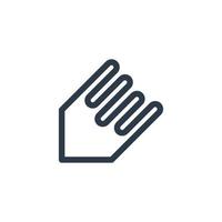 Line art arrow icon, used for direction. vector