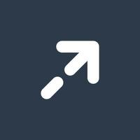 Line art arrow icon, used for direction. vector