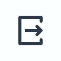 Line art arrow icon, used for direction. vector