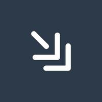 Line art arrow icon, used for direction. vector
