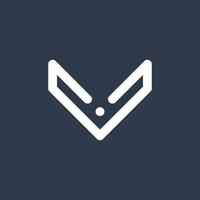 Line art arrow icon, used for direction. vector