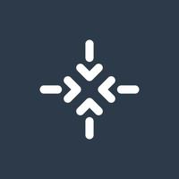 Line art arrow icon, used for direction. vector