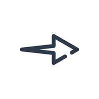 Line art arrow icon, used for direction. vector