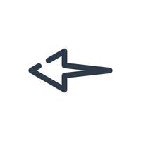 Line art arrow icon, used for direction. vector