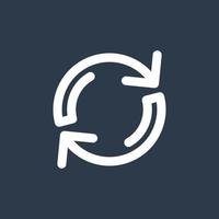 Line art arrow icon, used for direction. vector