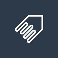 Line art arrow icon, used for direction. vector