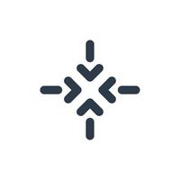 Line art arrow icon, used for direction. vector