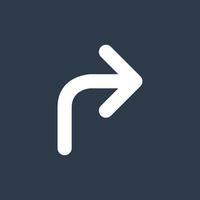 Line art arrow icon, used for direction. vector