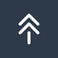 Line art arrow icon, used for direction. vector