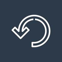 Line art arrow icon, used for direction. vector