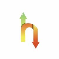 N Arrow Logo Good For Corporate Identity vector