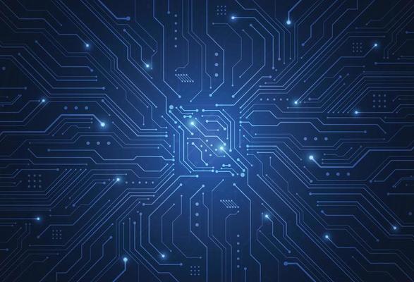 Abstract digital background with technology circuit board texture. Electronic motherboard illustration. Communication and engineering concept. Vector illustration