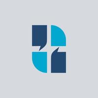 Simple Square Message Design Logo Free Vector