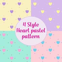 Heart pattern with pastel background 4 style vector