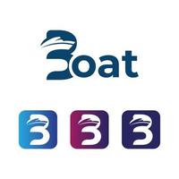 boat logo and app icon design vector template