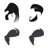 men hair style template design vector collection