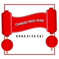 linterna roja, año nuevo chino vector