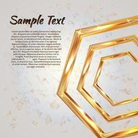 Bright golden hexagon. Luxury vector illustration. Easy to edit design template for your business projects.