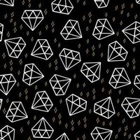 Seamless Pattern With Black Gems Stock Illustration - Download