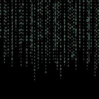 Matrix Background. Binary Computer Code. vector