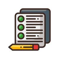exam filled line style icon. vector illustration for graphic design, website, app