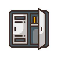 locker filled line style icon. vector illustration for graphic design, website, app