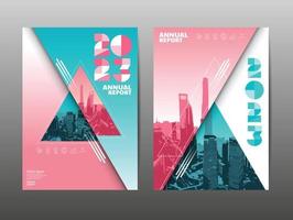 annual report 2022,2023 , template layout design, cover book. presentation abstract flat background. vector