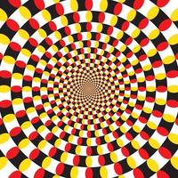 Dynamic circular pattern psychedelic Abstract background. Optical Illusion of movement. Use for cards, invitation, wallpapers, pattern fills, web pages elements and etc. vector