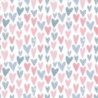 simple pattern with hearts for valentine's day for printing on fabric and wrapping paper vector