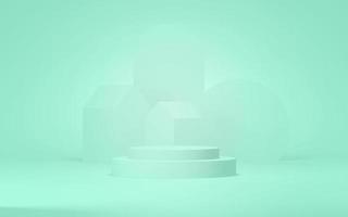 Podium abstract background. Geometric shape.white colors scene. Minimal 3d rendering. Scene with geometrical background. 3d render photo