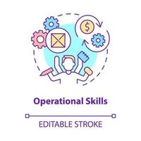 Operational skills concept icon. Business management solutions. Entrepreneurship success abstract idea thin line illustration. Vector isolated outline color drawing. Editable stroke