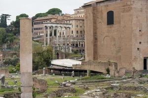 Ruins of the House of the Vestals in the Roman Forum. Rome, Italy photo