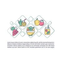 Fluid containing food concept line icons with text. PPT page vector template with copy space. Brochure, magazine, newsletter design element. Rehydration linear illustrations on white