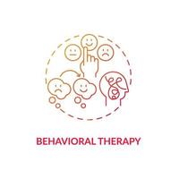 Behavioral therapy concept icon. Treatment for ADHD in adults abstract idea thin line illustration. Changing negative patterns of behavior. Improving self-esteem. Vector isolated outline color drawing