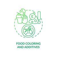 Food coloring and additives concept icon. ADHD diet abstract idea thin line illustration. Challenge to nervous system. Removing colorings from diet. Vector isolated outline color drawing