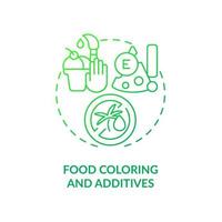 Food coloring and additives concept icon. ADHD diet abstract idea thin line illustration. Challenge to nervous system. Removing colorings from diet. Vector isolated outline color drawing