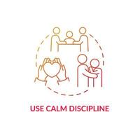 Use calm discipline concept icon. Treatment for ADHD in adults abstract idea thin line illustration. Improving self-discipline. Regulating overactive mind. Vector isolated outline color drawing