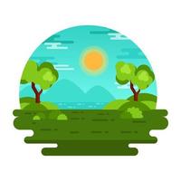 Have a look at this catchy forest landscape vector