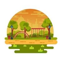 A trendy flat illustration of playground, editable vector