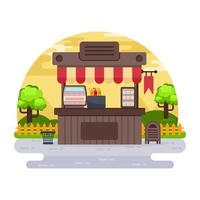 Get hold of this flat illustration of stall vector