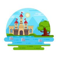 A trendy flat illustration of playground, editable vector