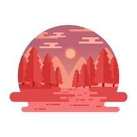 Have a look at this catchy forest landscape vector