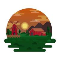 A premium flat illustration of cottage is up for use vector