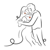 Get hold of this amazing hand drawn illustration of partner dance vector