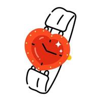 Download flat style icon of ladies watch vector